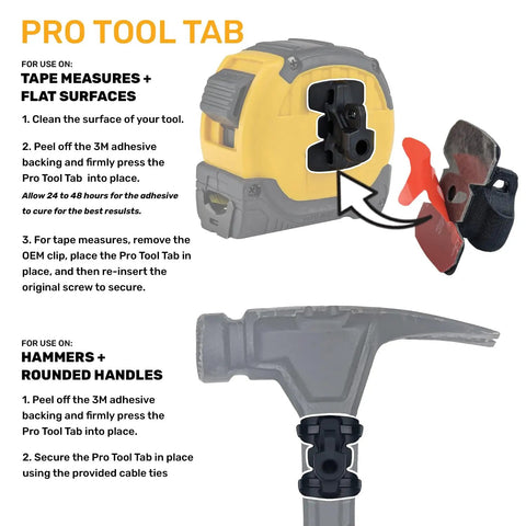 Clip On Tool Holster For Your Belt A Self Locking Dock Station with tape measure and hammer attachment features