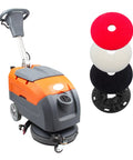 Beast 17 Inch Walk Behind Floor Scrubber Machine With 19,000 Sq Ft Per Hour Cleaning Power, Fast 2.5 Hour Charge