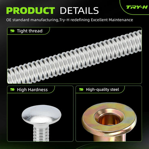Close-up of stainless steel threaded rod for Stainless Steel 3/16 Inch Rivet Kit For Peterbilt 379 Huck And Collars