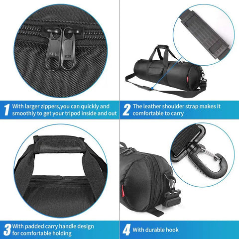 All Around Thick Padded Tripod Carry Case Built Like A Tank Fits Camera Stands Up To Twenty Five Inches Portable Gear Sleeve Travel Pouch With Shock Proof Cushioning For Photography Pros