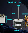 Condenser motor replacement kit, 1/4 HP, 1075 RPM, 208-230V, front view