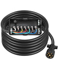 Heavy Duty 7 Way Trailer Wiring Harness With Inline Junction Box And Weatherproof Connector Cable Built Damn Tough for secure connections.