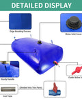 Heavy Duty 1000 Liter Foldable Water Storage Bladder Portable Tank with water inlet, handles, and outlet valve