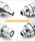 48 mm Thread Hydraulic Flat Face Quick Coupler Kit For Excavators And Skid Steer Loaders Universal Fit Direct Replacement