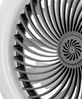 Onythral Mini Ceiling Fan with LED Fan Light White 180 Degree Lighting close-up of fan blades and motor for compact airflow.
