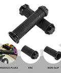 Dope Throttle Grips For Surron Sur Ron Light Bee X And S Model Aluminum Rubber Black Handlebar Grips With Purple End Plugs