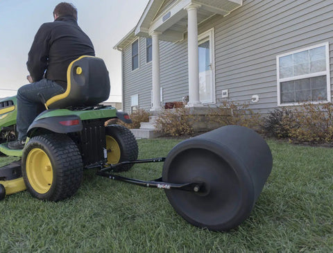 18 By 24 Inch Poly Lawn Roller For Push Or Tow Black Built Tough Yard Roller With 250 Lb Water Capacity When Full