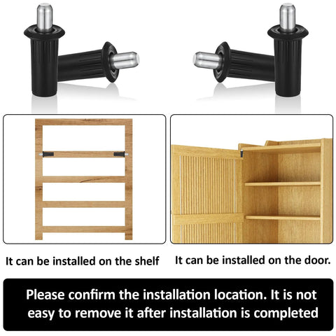 8 Piece Cabinet Door Repair Pins Set For Damper Replacement And Furniture Fittings, Spring Pins for installation on shelf and door