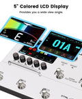 MG-50Li Multi Effects Pedal For Guitar And Bass With 14 Independent Signal Blocks 5 Hour Battery Life DeepImage Profiling LCD Display