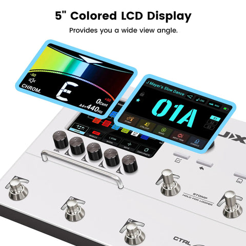 MG-50Li Multi Effects Pedal For Guitar And Bass With 14 Independent Signal Blocks 5 Hour Battery Life DeepImage Profiling LCD Display