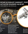 Vvt Solenoid Intake And Exhaust Camshaft Position Actuator Valve Kit for Chevy Equinox Malibu 2.0L 2.4L vehicles