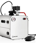 Top Shelf Stainless Steel Jewelry Steam Cleaner 2.2 Liter Tank 50 Psi Pressure Eco Mode with pressure gauge for easy operation.