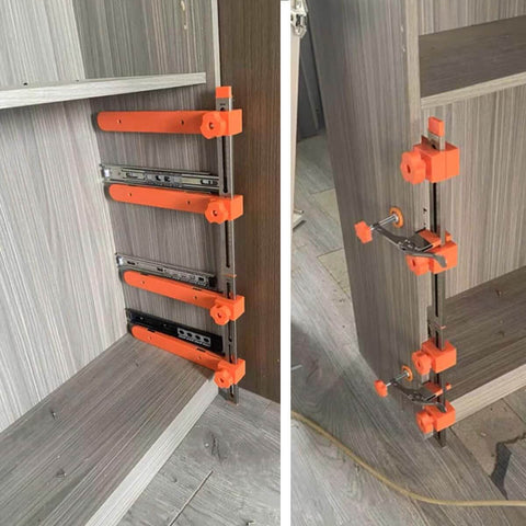 Pro Grade Drawer Slide Installation Kit With Laser Dual Scale Markings And Magnetic Arm for aligning cabinet drawers