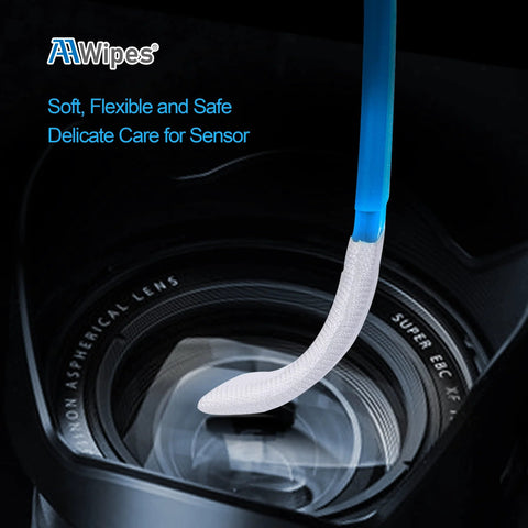 AAWipes 16 mm sensor cleaning swab with blue handle; white flexible swab for APS-C DSLR camera sensor
