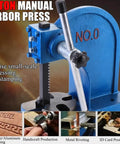 Heavy Duty Manual Arbor Press Rock Solid Cast Iron Desktop Punch Machine With A Smooth Lever, 3 ton capacity angle view.