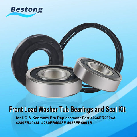 Heavy Duty Front Load Washer Tub Bearing And Seal Replacement Kit designed to quiet loud noises with high-quality sealed bearings and seals.