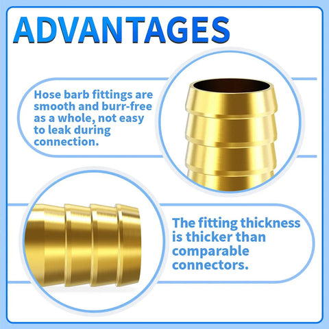 Heavy Duty Brass 90 Degree Elbow Fittings For Water Fuel And Air Systems 3/4 Inch Barb X Barb Hose Coupler With Clamps Super Quick Connect Kit brass hose barb close-up