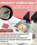 Front view of two black kneading paddles for bread maker; fits CBK-110/CBK-110P1 (2-pack)