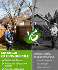 Man using 4 In 1 Pole Saw And Electric Pruning Shears Kit With An 8 Inch Bar For Tree Trimming Cordless Pruner in garden.