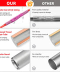 Comparison of 8 Gauge Heat Shrink Butt Connectors Set 20 Pcs Marine Grade Waterproof Yellow Tinned Copper vs other materials