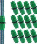 12 Pack Expandable Garden Hose Repair Kit With Dual Channel Leak Proof Connectors And Heat Resistant Green Coating For 25 50 75 100 Ft Fixing Burst Tubes Quick And Easy Garden Essentials green hose repair connectors