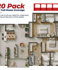 ColumPRO Cable Chase Wire Brackets 20 Pack Heavy Duty NM Cable Organizers displayed in a home layout for organized wiring.