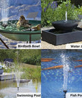 Cool Upgraded Solar Water Pump Kit With Stake For Bird Bath Garden Backyard Pool And Fish Tank Solar Powered Fountain