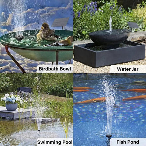 Cool Upgraded Solar Water Pump Kit With Stake For Bird Bath Garden Backyard Pool And Fish Tank Solar Powered Fountain