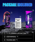 11.1V 3S 2200mAh 50C LiPo Battery Pack With T Plug For FPV Drones Quadcopters RC Airplanes JST XHR Charge Plug and packaging