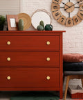 Solid Brass Cabinet Knobs And Pulls Set, 1-1/10 Inch Hexagon Handles For Dresser Drawers And Shoe Cabinets, Brushed Brass Finish