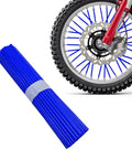 Dark blue spoke covers for dirt bikes motorcycle spoke skins wheel wraps for 8 to 21 inch rims dustproof rim decoration
