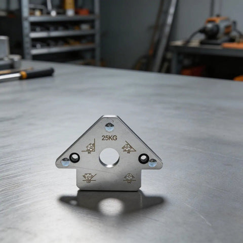Heavy Duty Magnetic Welding Positioner With Adjustable 45 Degree Angle Holds Up To 75 Kilos Secure Steel Construction Fit Up Tool, 25KG model.