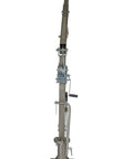 Heavy Duty Stainless Steel Truck Jib Crane With 1000 Lb Capacity And Telescoping Boom side view showing lifting winch and support structure