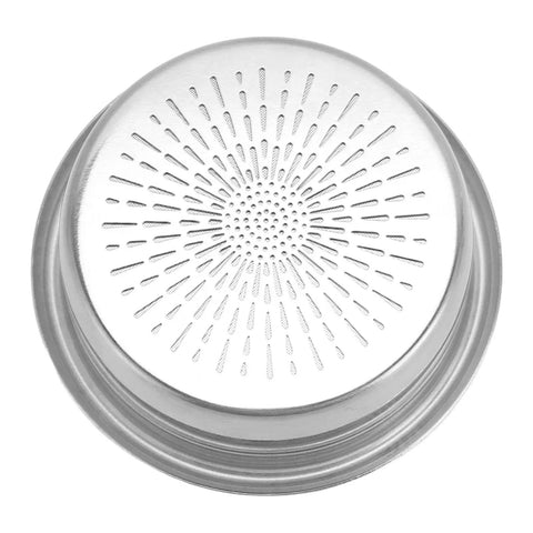 Top view of 58mm Espresso Portafilter Basket For Home Machines, 18g 304 Stainless Steel Filter With Even Extraction, Easy Clean