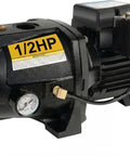 Shallow Well Jet Pump Built Tough With Cast Iron Body, 0.75 HP Motor, For Wells Up To 25 Feet, Dual Voltage 115V And 230V, Automatic Pressure Switch