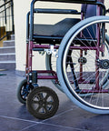 6.7 Inch Folding Shopping Cart Wheels Replacement For Grocery Carts And Trolleys, durable wheel part near wheelchair