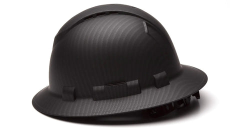Ridgeline Full Brim Hard Hat With 4 Point Ratchet Suspension, Ventilated ABS Construction In Matte Black Graphite, Lightweight Protective Headgear With Jobsite Ready Adjustable Fit And Replaceable Brow Pad, Suspensions And Headbands