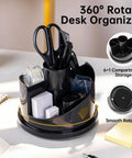 1045 Piece Office Supplies Set Desk Organizer Kit With Rotating Multifunctional Pen Holder And Binder Clips No Brainer All In One