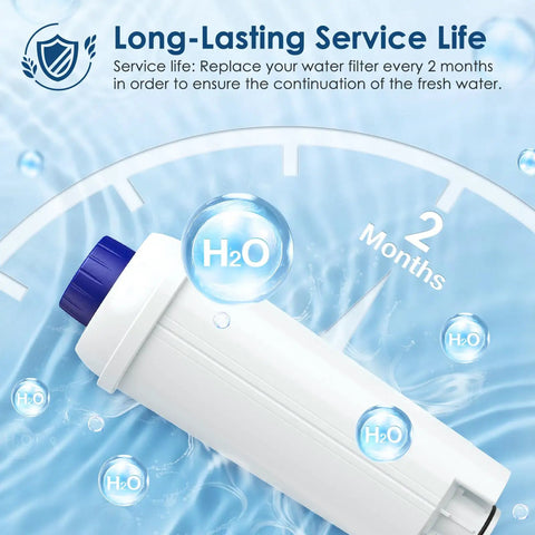 DLSC002 Water Filter Replacement For Espresso Machines Compatible With Eletta Series Eletta Explore Dinamica Magnifica Evo Magnifica S Magnifica Start Cappuccino System Ecam Esam Etam white filter