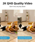 Comparison of 2K Indoor Security Cam for Home, Baby Monitor and Pet Cam, 360-Degree Coverage, 2.4 GHz Wi Fi, One-Touch Call video quality