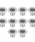 10 Set Flanged Holder Base For Closet Rods And Wardrobe Tubes Stainless Steel Bracket With Screws For A Solid No Wobble Closet Cupboard Desk Or Bed Rod System