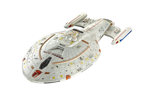 U.S.S. Voyager 1:670 Scale Unassembled Unpainted Plastic Model Kit for Star Trek Fans Intrepid Class Starship Detailed Hull
