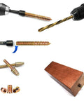 Heavy Duty Hanger Bolts Kit With Alloy Driver And HSS Twist Drill Included, showing galvanized carbon steel bolts and tools