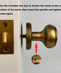 Antique Brass Door Knob With Intricate Floral Design For Privacy Use Classic Vintage Look For Interior Doors Durable And Elegant Hardware
