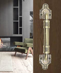 Antique Bronze 10 Inch Sliding Barn Door Handle No Drilling Two Sided Design Easy Install Rustic Pull for Interior Doors