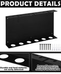 Heavy Duty Fishing Rod Holder Wall Mount For Garage Or Shed, 5-Rod Iron Rack With Reel Slots, Ceiling Or Wall Mount, indoor outdoor use.