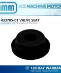 Direct Fit Valve Seat Replacement For Ice Machine Part 433705-01, Keeps Water Flow Tight Seal, Reliable Ice Production, Durable Ice Maker Part For Continuous Use, Fits Hoshizaki Models And Ensures Smooth Operation, black valve seat