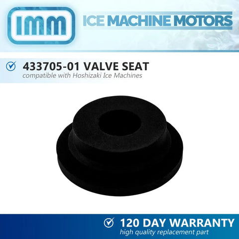 Valve Seat Replacement For Hoshizaki Ice Machines 433705-01 2-Pack Plug-And-Play Easy-Install Direct Fit KM Series KM 1100 To KM 650 CF CR Models Durable High-Quality Ice Maker Part black valve seat