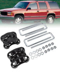 Beef Up Your Chevy With Rear Axle U Bolts And Plates Kit For 2.5 Inch Wide Leaf Springs, 8.75 Inch U Length, Replacement Hardware For C1500 K1500 1988-2000, Solid Axle Support Upgrade, U-bolts, plates, nuts, washers