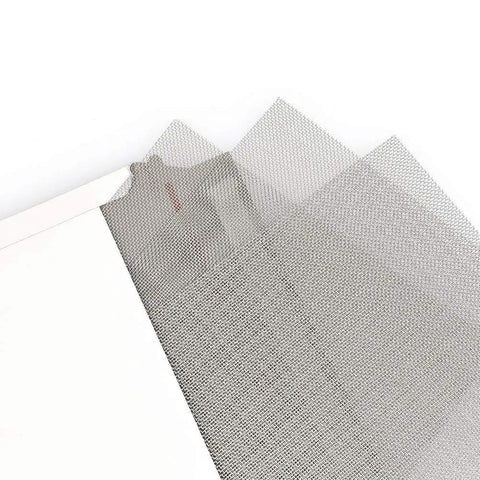 Stainless Steel Woven Wire Mesh 10 Mesh 12 By 8 Inch 3 Pack Built To Last No Rust With 1.98mm Openings And 0.6mm Wire Diameter three sheets displayed